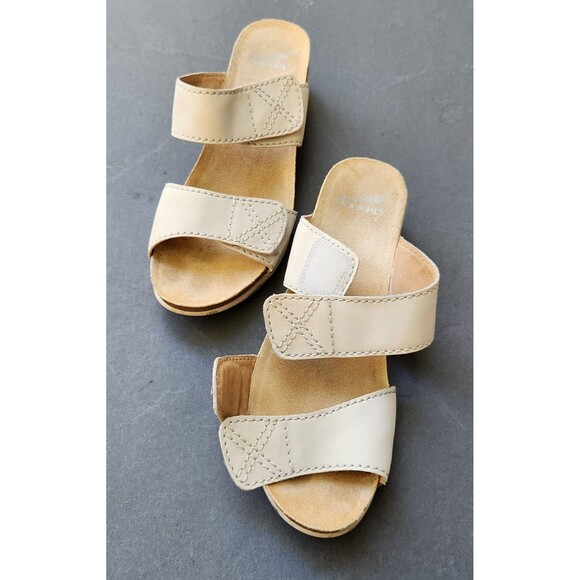 Dansko Maddy Sandals 9 US Ivory Wedge 2 Strap Walking Comfort 40 EU - Picture 4 of 11